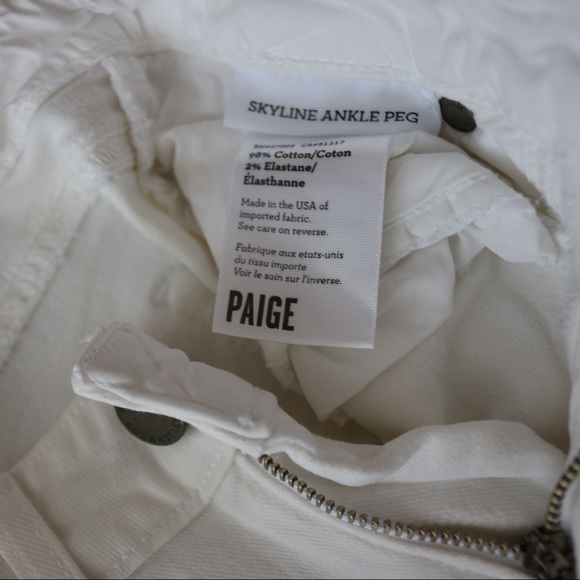 Paige white ankle jeans, size 24 - Picture 4 of 5